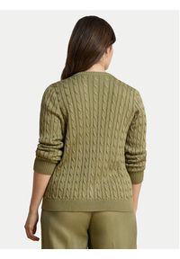 Lauren Ralph Lauren - LAUREN RALPH LAUREN Kardigan Cable 200P14040500 Zielony Regular Fit. Kolor: zielony. Materiał: bawełna #5