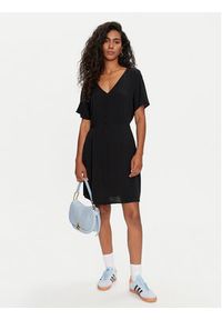 Vila Sukienka codzienna Moashly 14089472 Czarny Loose Fit. Okazja: na co dzień. Kolor: czarny. Materiał: wiskoza. Typ sukienki: proste. Styl: casual #3