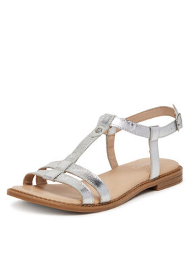 Lasocki Sandały EST-AFIONA-10 Srebrny. Kolor: srebrny. Materiał: skóra