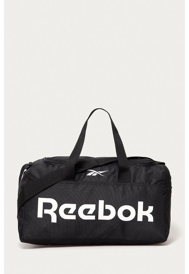 Reebok - Torba. Kolor: czarny. Wzór: nadruk