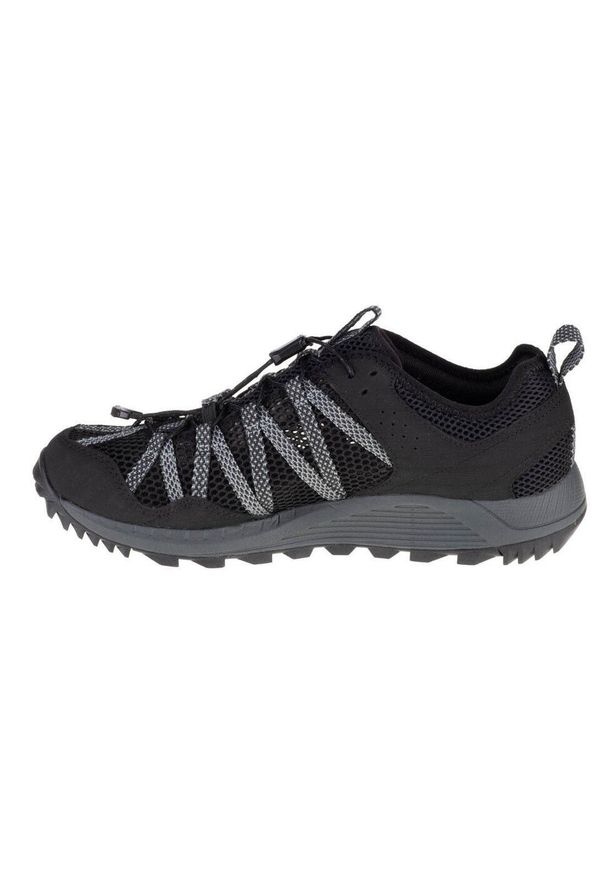 Buty do chodzenia męskie Merrell Wildwood Aerosport. Kolor: wielokolorowy, szary, brązowy. Materiał: materiał, syntetyk, tkanina. Szerokość cholewki: normalna. Sport: turystyka piesza