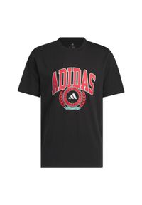 Adidas - Koszulka z grafiką Varsity Crest. Kolor: czarny