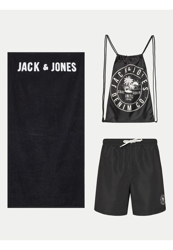 Jack & Jones - Jack&Jones Szorty kąpielowe Jpstbeach 12249449 Czarny Regular Fit. Kolor: czarny. Materiał: syntetyk