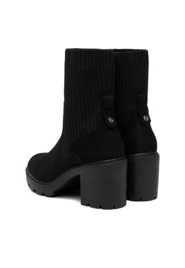 DeeZee Botki HX22060-52 Czarny. Kolor: czarny. Materiał: materiał