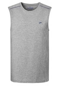 Letni Bezrękawnik Męski (Tank Top) - Pako Jeans - Popielaty. Okazja: na co dzień, na plażę. Kolor: szary. Materiał: bawełna. Długość rękawa: bez rękawów. Sezon: lato. Styl: casual #1