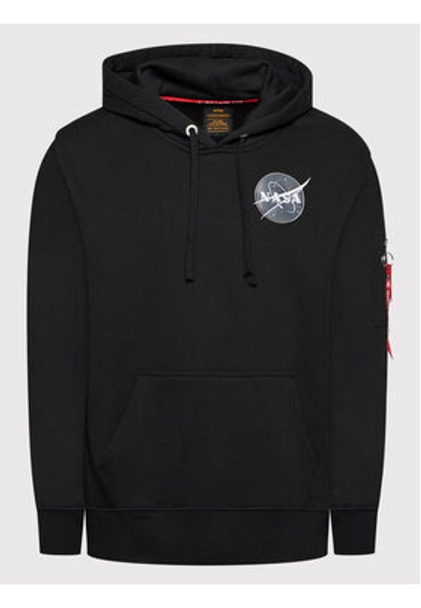 Alpha Industries Bluza Space Shuttle 178317 Czarny Regular Fit. Kolor: czarny. Materiał: bawełna