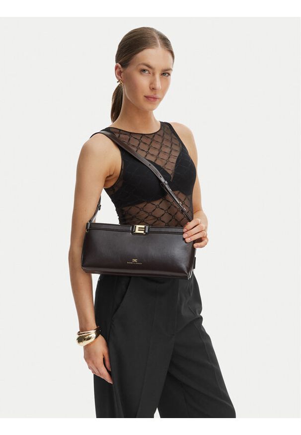 Elisabetta Franchi Torebka BS-17A-61E2-V280 Brązowy. Kolor: brązowy. Materiał: skórzane