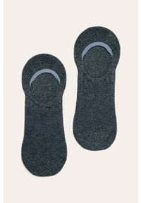 Calvin Klein - Skarpetki (2-pack). Kolor: szary, wielokolorowy, niebieski. Materiał: bawełna, materiał, poliamid, elastan, poliester. Wzór: melanż #1