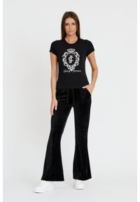 Juicy Couture - JUICY COUTURE Czarny damski t-shirt Heritage Crest Fitted, Rozmiar S. Kolor: czarny #3