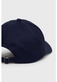 Tom Tailor czapka bawełniana kolor granatowy gładka. Kolor: niebieski. Materiał: bawełna. Wzór: gładki