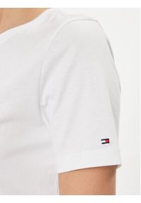 TOMMY HILFIGER - Tommy Hilfiger T-Shirt WW0WW40293 Biały Regular Fit. Kolor: biały. Materiał: bawełna