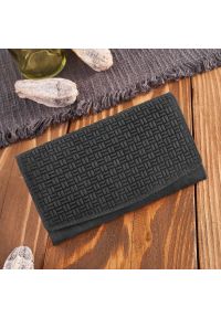 PAOLO PERUZZI - Portfel skórzany vintage czarny Paolo Peruzzi T-109-HBL. Kolor: czarny. Materiał: skóra. Wzór: geometria #1