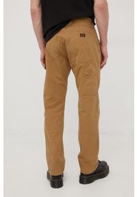 Superdry spodnie bawełniane męskie kolor brązowy proste. Kolor: brązowy. Materiał: bawełna