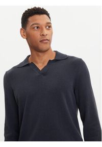 Marc O'Polo Sweter 529 5144 60150 Granatowy Regular Fit. Typ kołnierza: polo. Kolor: niebieski. Materiał: bawełna #4