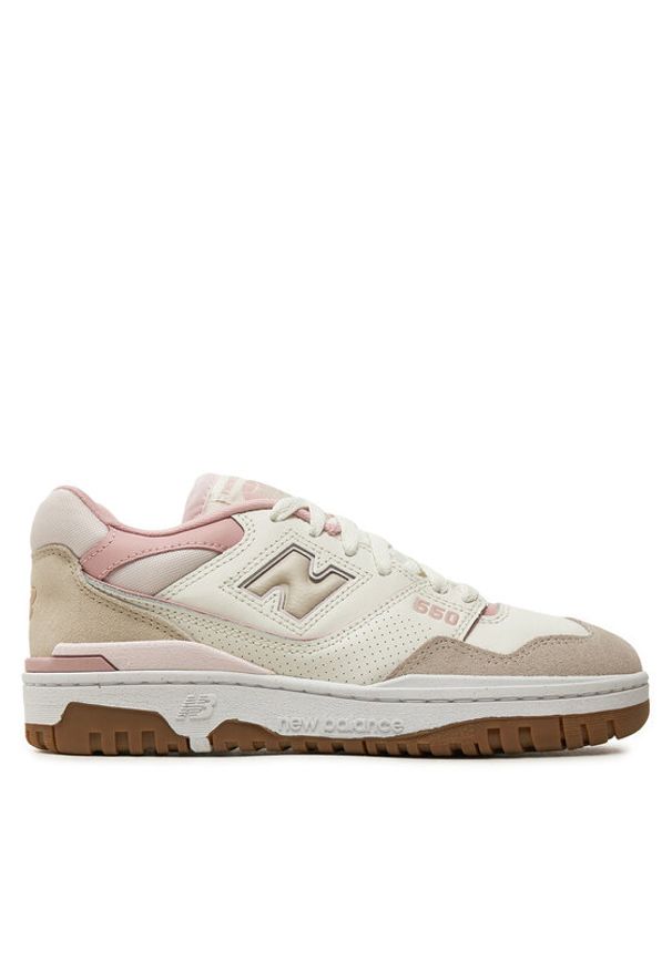 New Balance Sneakersy BBW550HL Beżowy. Kolor: beżowy. Materiał: zamsz, skóra