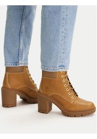 Timberland Botki Allington Heights Mid Lace Up TB0A2CKCEN11 Brązowy. Kolor: brązowy. Materiał: skóra #3