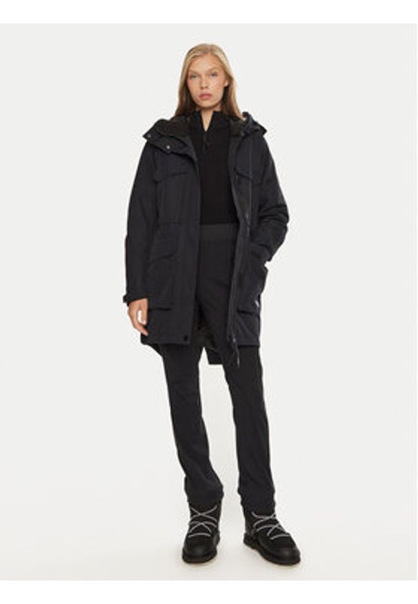 Colourwear Kurtka narciarska Gritty Parka W 7010316 Czarny Regular Fit. Kolor: czarny. Materiał: syntetyk. Sport: narciarstwo