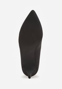 Renee - Czarne Brokatowe Czółenka na Szpilce Vices z Wkładką ze Skóry Naturalnej Editiria. Okazja: na co dzień, do pracy, na spotkanie biznesowe. Kolor: czarny. Materiał: skóra. Obcas: na szpilce. Styl: klasyczny, rockowy, casual, biznesowy, elegancki #5