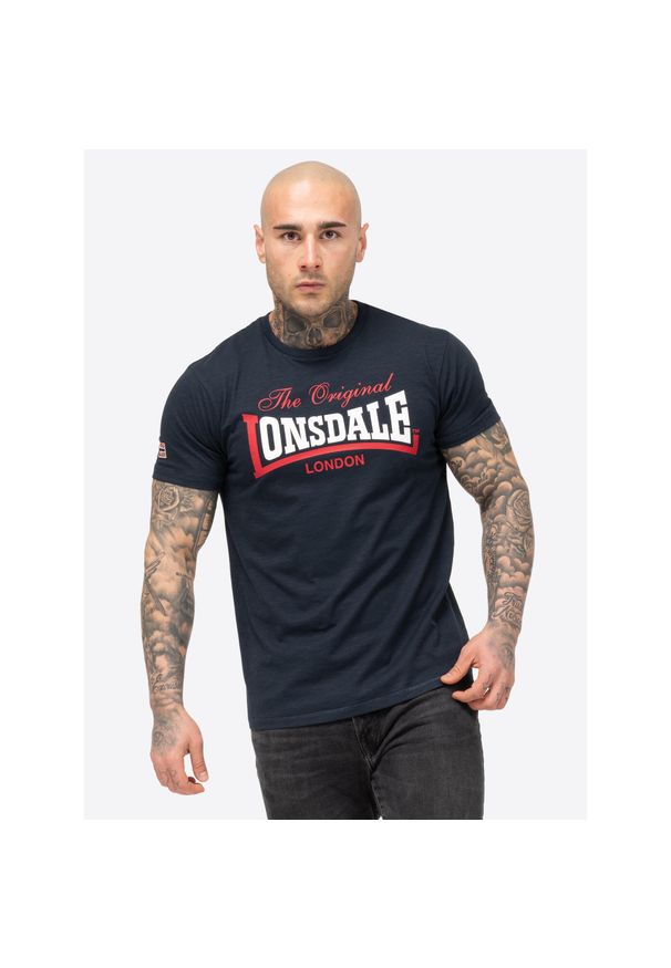 Koszulka Lonsdale Aldingham. Kolor: wielokolorowy, niebieski, czerwony