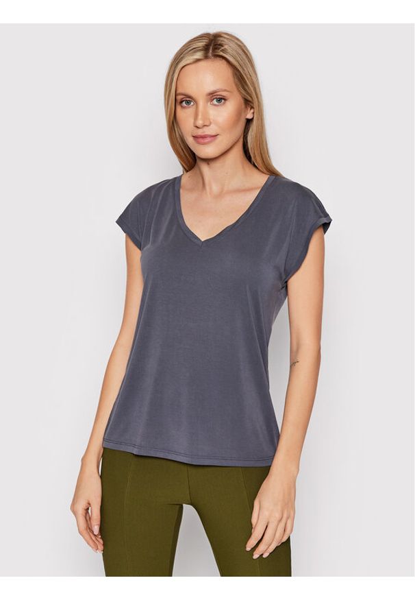 Vero Moda T-Shirt Filli 10247666 Szary Regular Fit. Kolor: szary. Materiał: syntetyk