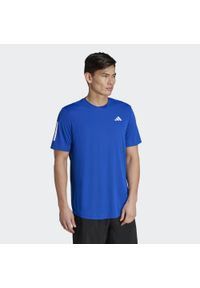 Adidas - Club 3-Stripes Tennis Tee. Kolor: niebieski. Materiał: materiał. Sport: tenis #1