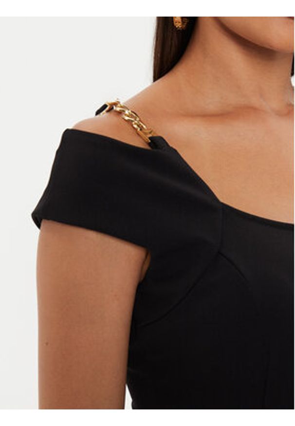 Rinascimento Sukienka koktajlowa CFC0119770003 Czarny Regular Fit. Kolor: czarny. Materiał: syntetyk. Styl: wizytowy