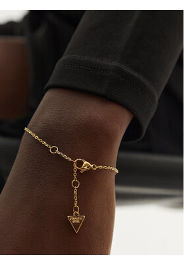 Guess Bransoletka JUBB0465 3JW Złoty. Materiał: ze stali, ze stali nierdzewnej. Kolor: złoty