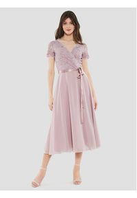 Swing Sukienka koktajlowa 5AE10300 Różowy Regular Fit. Kolor: różowy. Materiał: syntetyk. Styl: wizytowy #14