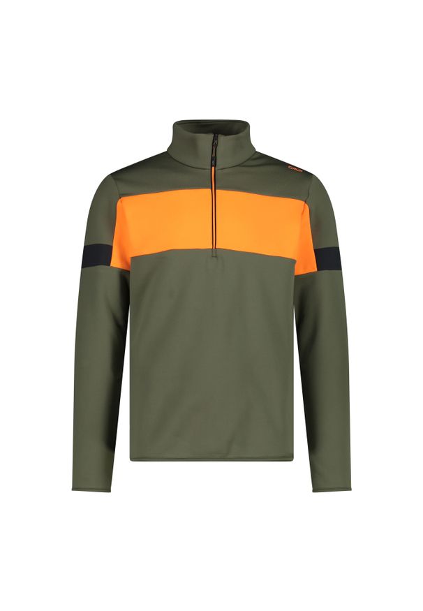 Golf męski techniczny CMP 34E4087. Typ kołnierza: golf. Kolor: zielony. Sezon: zima. Sport: golf