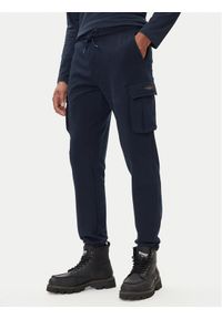 Aeronautica Militare Spodnie dresowe 252PF1010UF00662 Granatowy Regular Fit. Kolor: niebieski. Materiał: bawełna #1