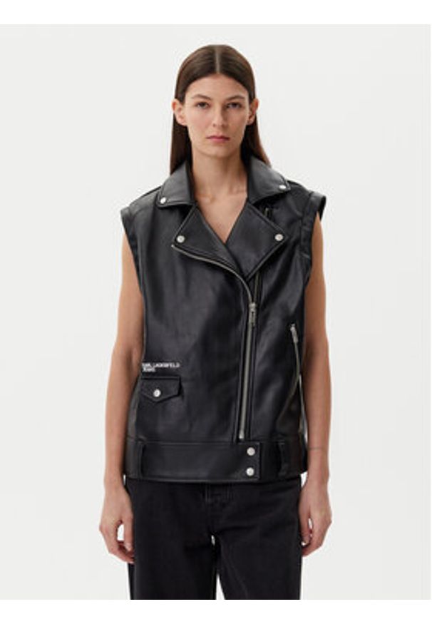 Karl Lagerfeld Jeans Kurtka przejściowa A1W15012 Czarny Regular Fit. Kolor: czarny. Materiał: bawełna