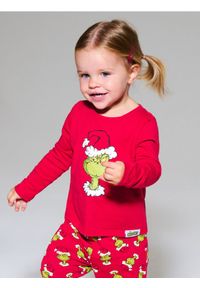 Sinsay - Bawełniana piżama dwuczęściowa z nadrukiem Grinch - czerwony. Kolor: czerwony. Materiał: bawełna. Wzór: nadruk #1