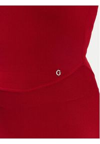 Guess Sukienka dzianinowa W5YK0S Z0241 Bordowy Regular Fit. Kolor: czerwony. Materiał: wiskoza #3
