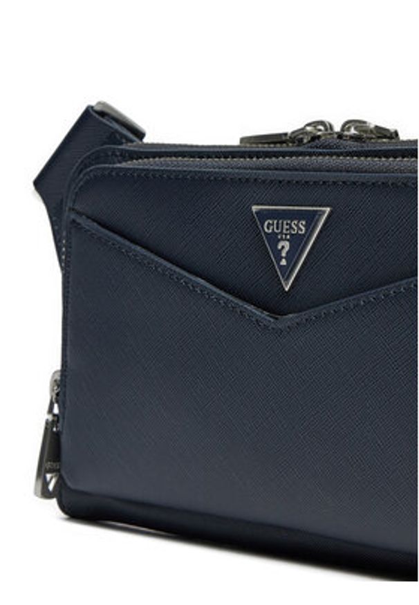 Guess Saszetka HMSISA P5114 Granatowy. Kolor: niebieski. Materiał: skóra