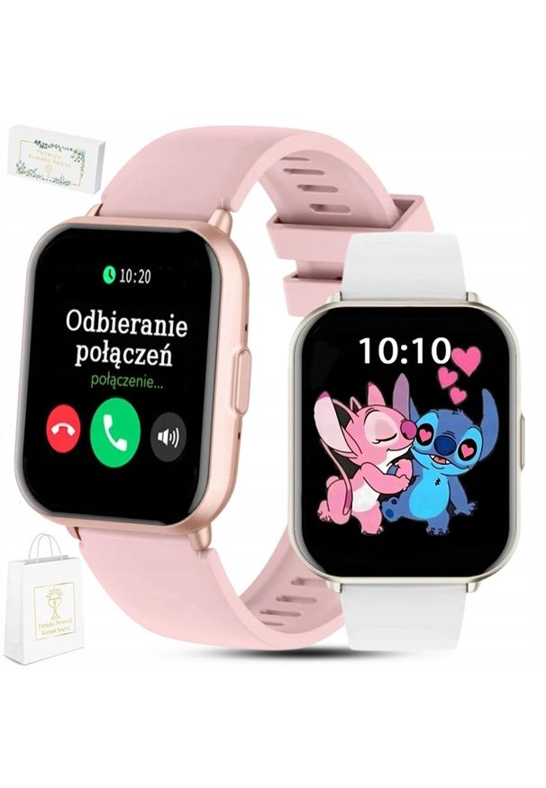 Rubicon Zegarek dziecięcy SMARTWATCH RUBICON RNCF46 pink/white. Rodzaj zegarka: smartwatch