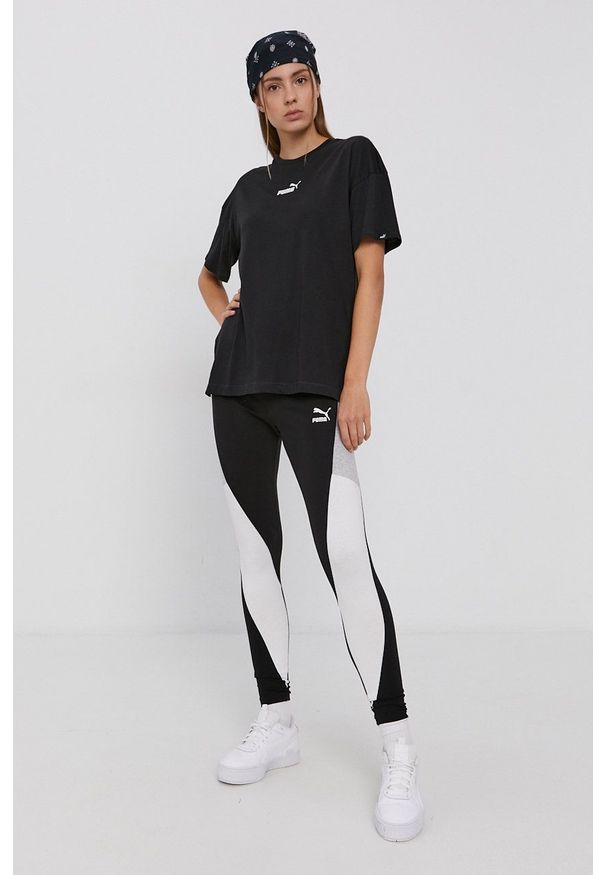 Puma - Legginsy. Stan: podwyższony. Kolor: czarny