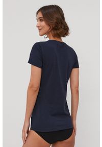 Emporio Armani Underwear - Emporio Armani T-shirt piżamowy 163139.1P223 kolor granatowy. Kolor: niebieski. Materiał: materiał, dzianina. Wzór: aplikacja #4