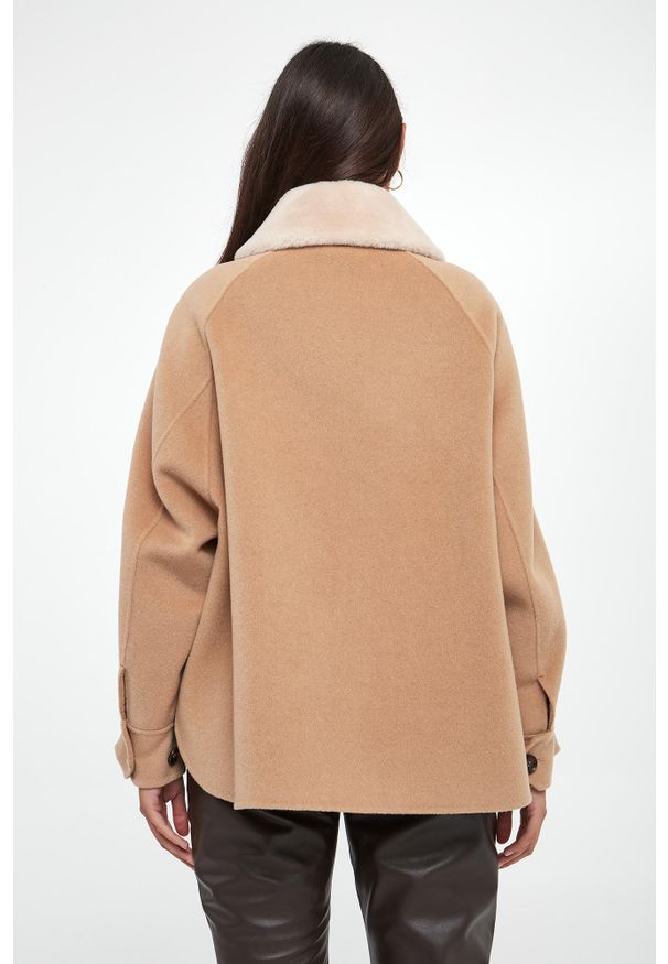 Marella - Płaszcz damski wełniany Gettone MARELLA. Materiał: wełna