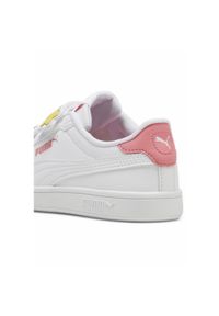 Puma - Dziecięce sneakersy PUMA Smash 3.0 Badges PUMA White Passionfruit Pink. Kolor: biały, wielokolorowy, różowy