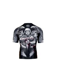 Koszulka Męska na siłownię rashguard MMA EXTREME HOBBY EZECHIEL. Kolor: czarny. Materiał: elastan, poliester. Długość rękawa: krótki rękaw. Długość: krótkie. Sport: fitness