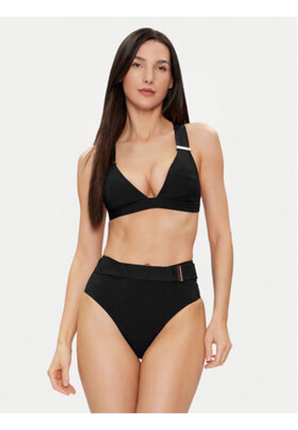 Chantelle Góra od bikini Impressiv C12UQF Czarny. Kolor: czarny. Materiał: syntetyk