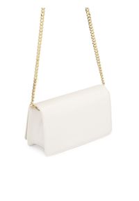 Kazar - Minimalistyczna skórzana torebka na łańcuszku. Kolor: biały. Materiał: skórzane. Styl: wizytowy, klasyczny, elegancki. Rodzaj torebki: na ramię #3