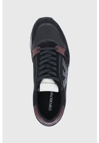 Emporio Armani Buty kolor granatowy. Nosek buta: okrągły. Zapięcie: sznurówki. Kolor: niebieski. Materiał: guma #3