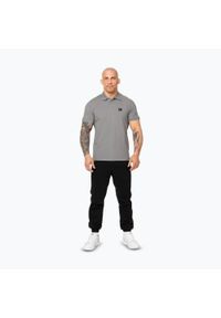 PITBULL - Koszulka polo męska Pitbull Polo Jersey Small Logo. Typ kołnierza: polo. Kolor: szary. Materiał: jersey