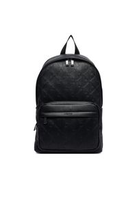 Calvin Klein Plecak Emblem Aop Deboss Round Backpack LV04D3560G Czarny. Kolor: czarny. Materiał: skóra #1
