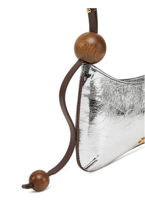JACQUEMUS Torebka Le Bisou Perle 24H231BA057-3192 Srebrny. Kolor: srebrny. Materiał: skórzane