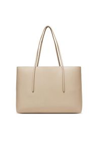 Calvin Klein Torebka Foil Logo Tote W/Pouch LV04F3274G Beżowy. Kolor: beżowy. Materiał: skórzane #5