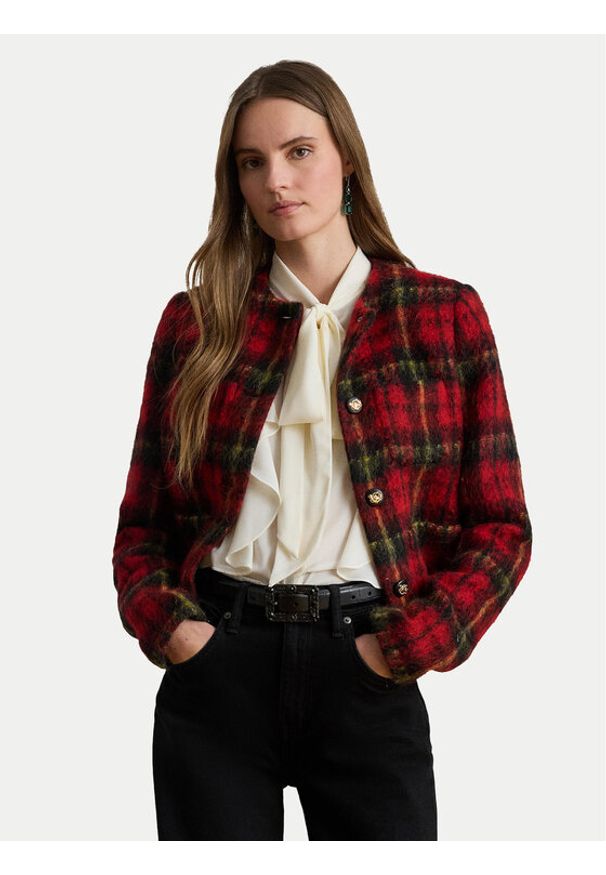 Lauren Ralph Lauren - LAUREN RALPH LAUREN Marynarka 200P02014001 Czerwony Regular Fit. Kolor: czerwony