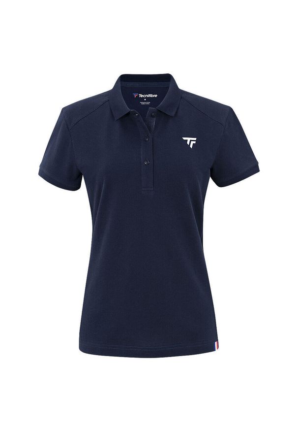 TECNIFIBRE - Koszulka polo damska Tecnifibre 2024. Typ kołnierza: polo. Kolor: niebieski. Materiał: dzianina. Sport: tenis