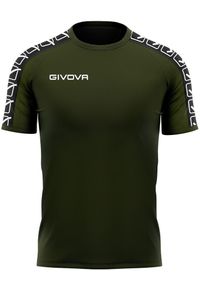 Męska koszulka Givova Sport z bawełny w kolorze army green 2XL. Kolor: zielony. Materiał: bawełna. Sport: piłka nożna
